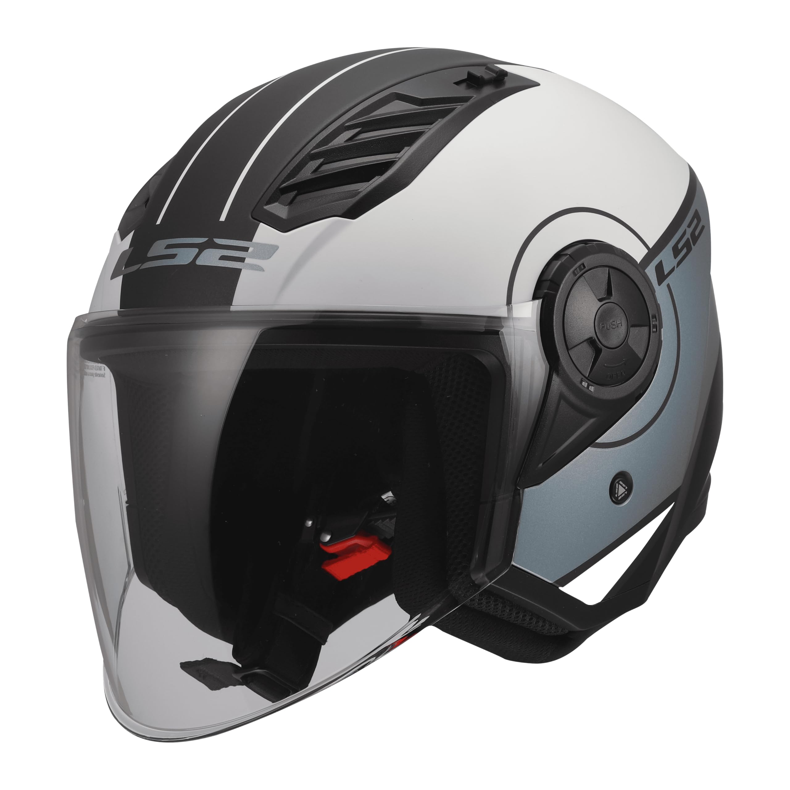 LS2, Jet Motorradhelm AIRFLOW II COVER Grey Blue, XS