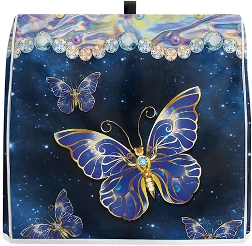 Miniatura 3 de Gomyblomy Fundas para licuadora de mariposas, fundas para máquina de café con asas y bolsillos de pañuelos, fundas ligeras para tostadoras