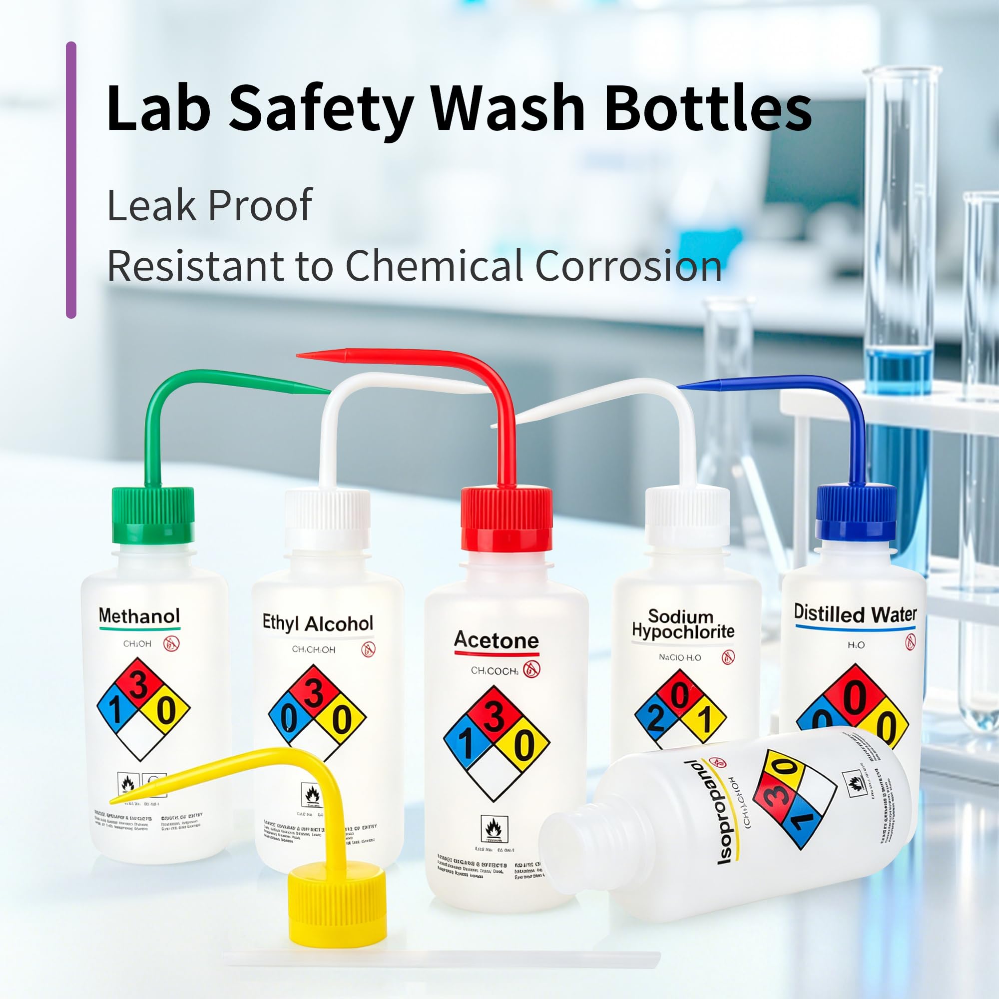 Amazon.com: Labvida 2pcs of Safety Wash Bottles, Vol.500ml 17oz