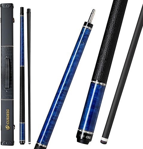 Miniatura 9 de Palo de Billar de Fibra de Carbono 10.5mm/11.8mm/12.5mm, Palo de Piscina de Baja Deflexión con Empuñadura de Madera Rara, Palo de Billar Profesional