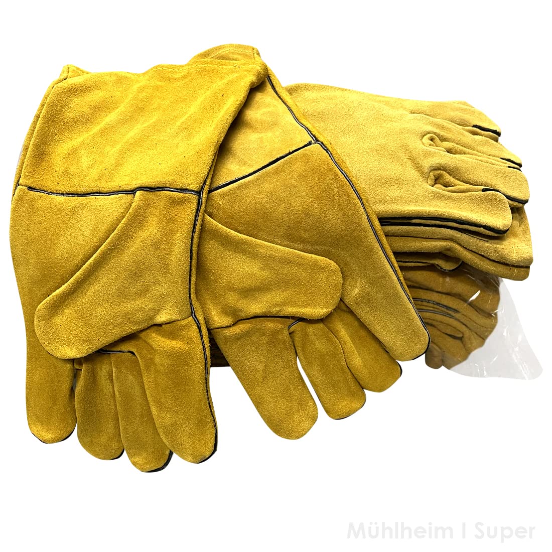 Hase Schweißerhandschuhe Mühlheim-I-Super Größe 12, Rindspaltleder 6 Stk