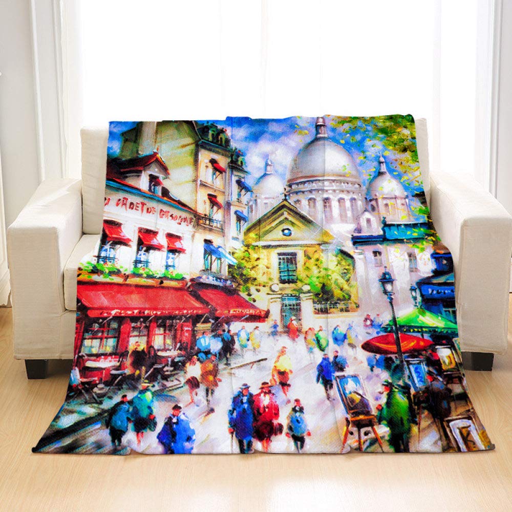 Couverture cadeau pause déjeuner plaid Sherpa Ville Unique Corner 150 * 200 cm