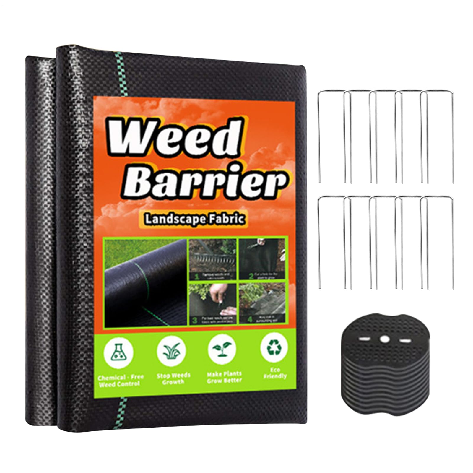 Tapis de barrière tissée résistant à l'herbe pour allée et pelouse