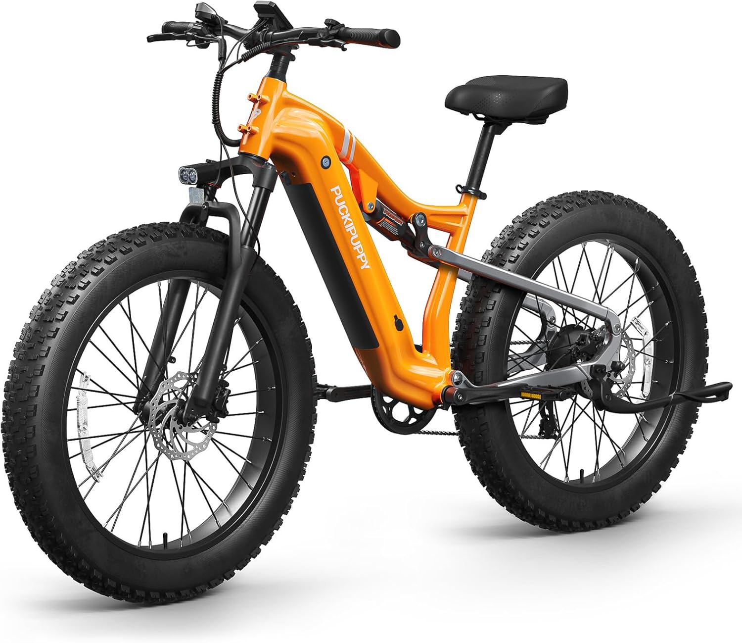 Labrador Pro Electric Bike for Adults 1350W, 80 Miles Range, Full Suspension System, 48V 20AH Battery, 26″ Fat Tire, 28 MPH, 8 Speed Hydraulic Disc Brakes, 6061 Aluminum Alloy Frame, Torque Sensor