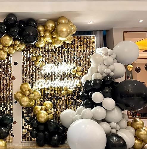 Miniatura 7 de KALOR Kit de arco de guirnalda de globos blancos, 110 unidades, diferentes tamaños, globos de fiesta de 1812105 pulgadas, globos de fiesta para