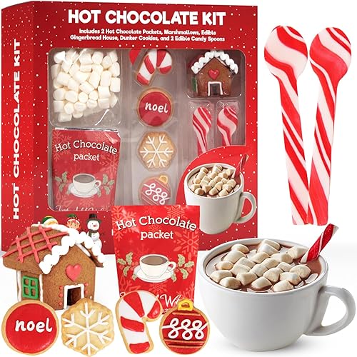 Hot Chocolate Kit, Premium Holiday Hot Cocoa Gift Sets With