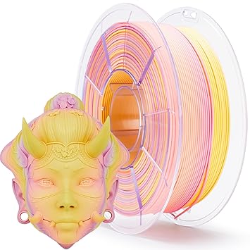 ZIRO 3D Printer Filament PLA, Fast Color Changing Filament(Matte), Color Change by Length PLA, Fit Most FDM 3D Printers, Matte Finish 1KG/ 2.2lbs Spool, Sunlit Petal