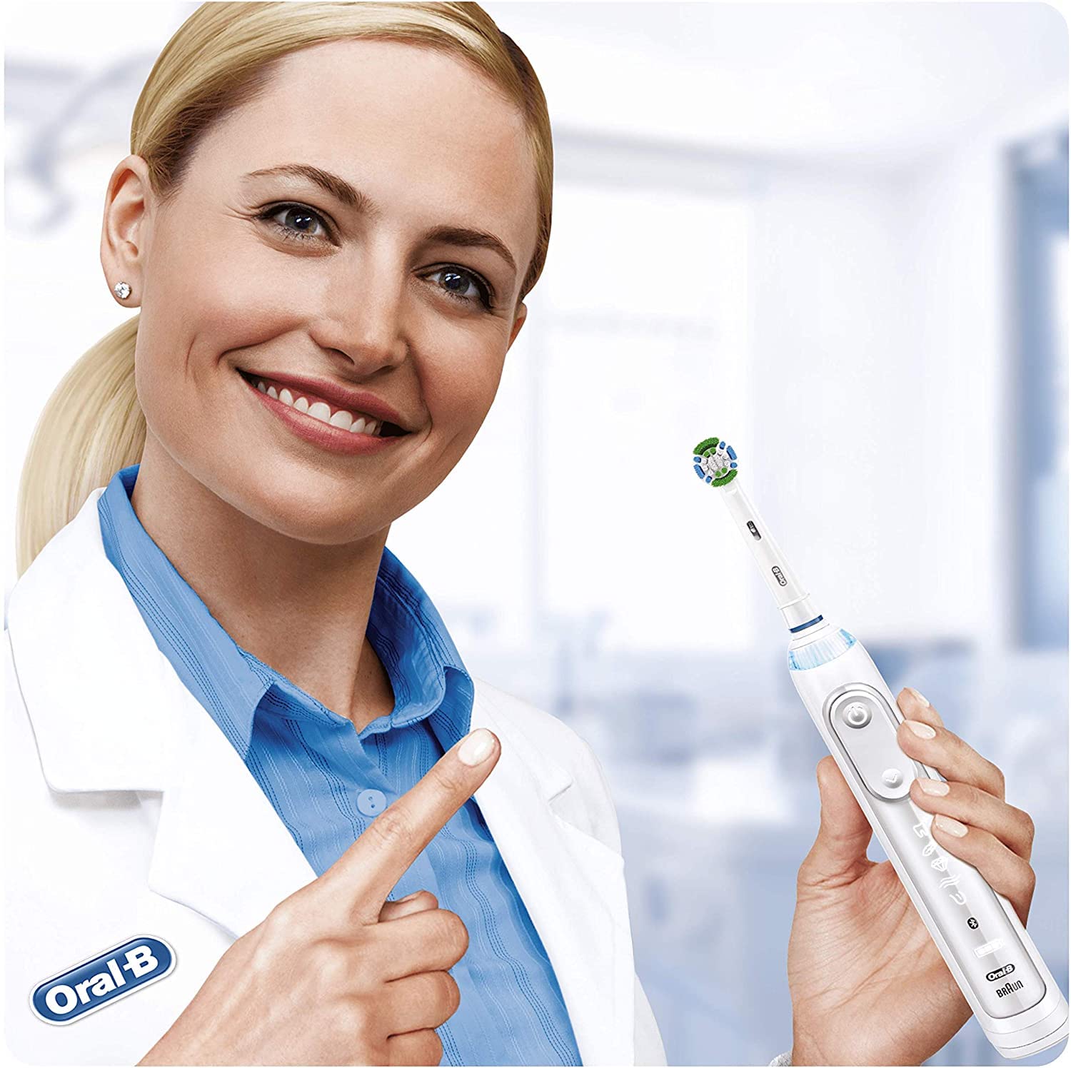 Braun Oral-B 4210201207498 Oral-B Precision Clean - Testine di ricambio con protezione batterica, previene la crescita batterica sulle setole, 10 pezzi
