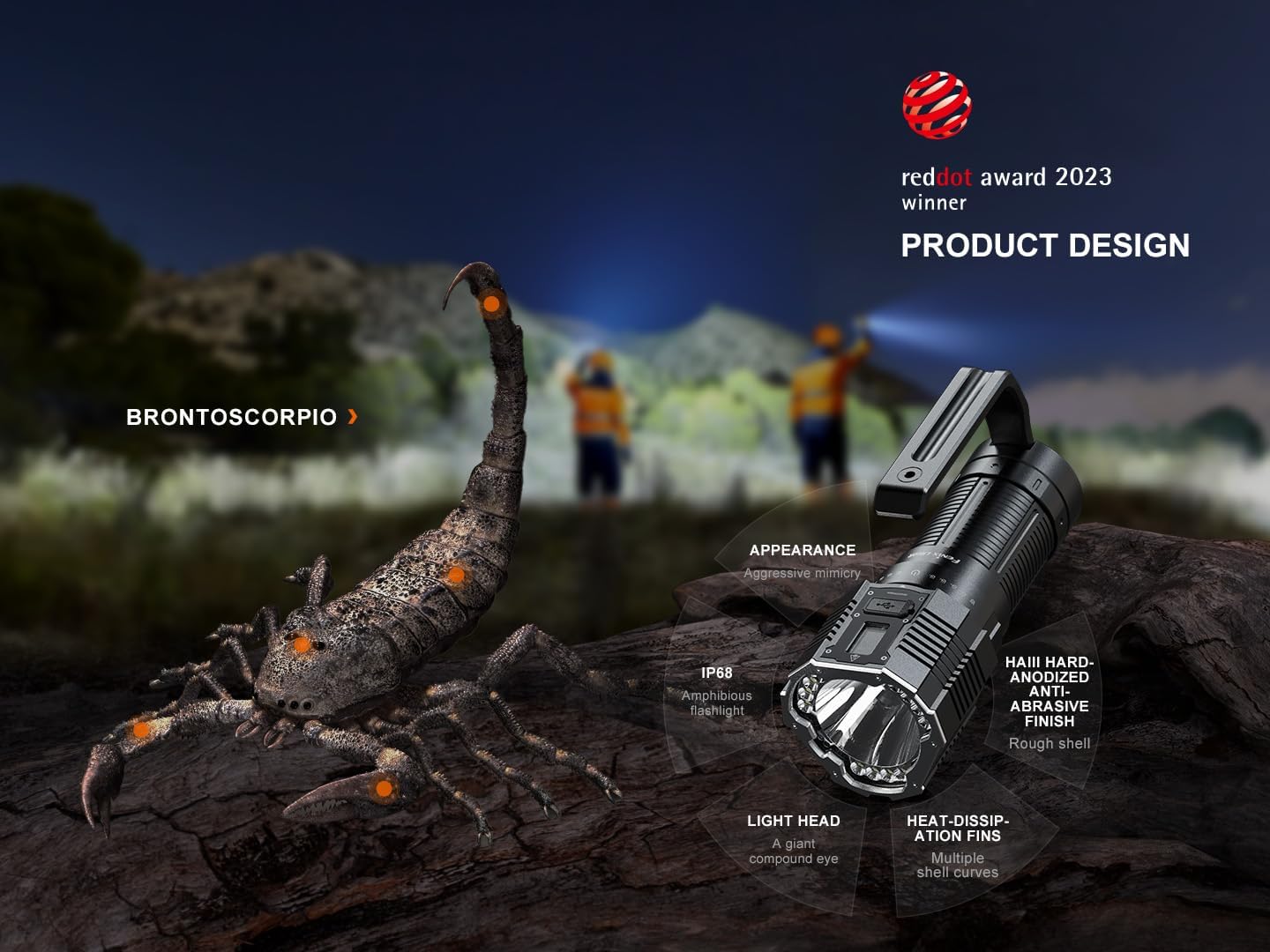 Fenix LR60R 21000 Lumen Super Bright USB-C Fast Charging Rechargeable Long Throw Flashlight with EdisonBright Charging Cable Carrier