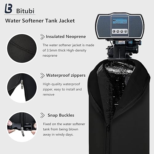 Miniatura 10 de Chaqueta de tanque de suavizante de agua resistente, cubierta de tanque de suavizante de agua aislada al aire libre para evitar la sudoración (12 x