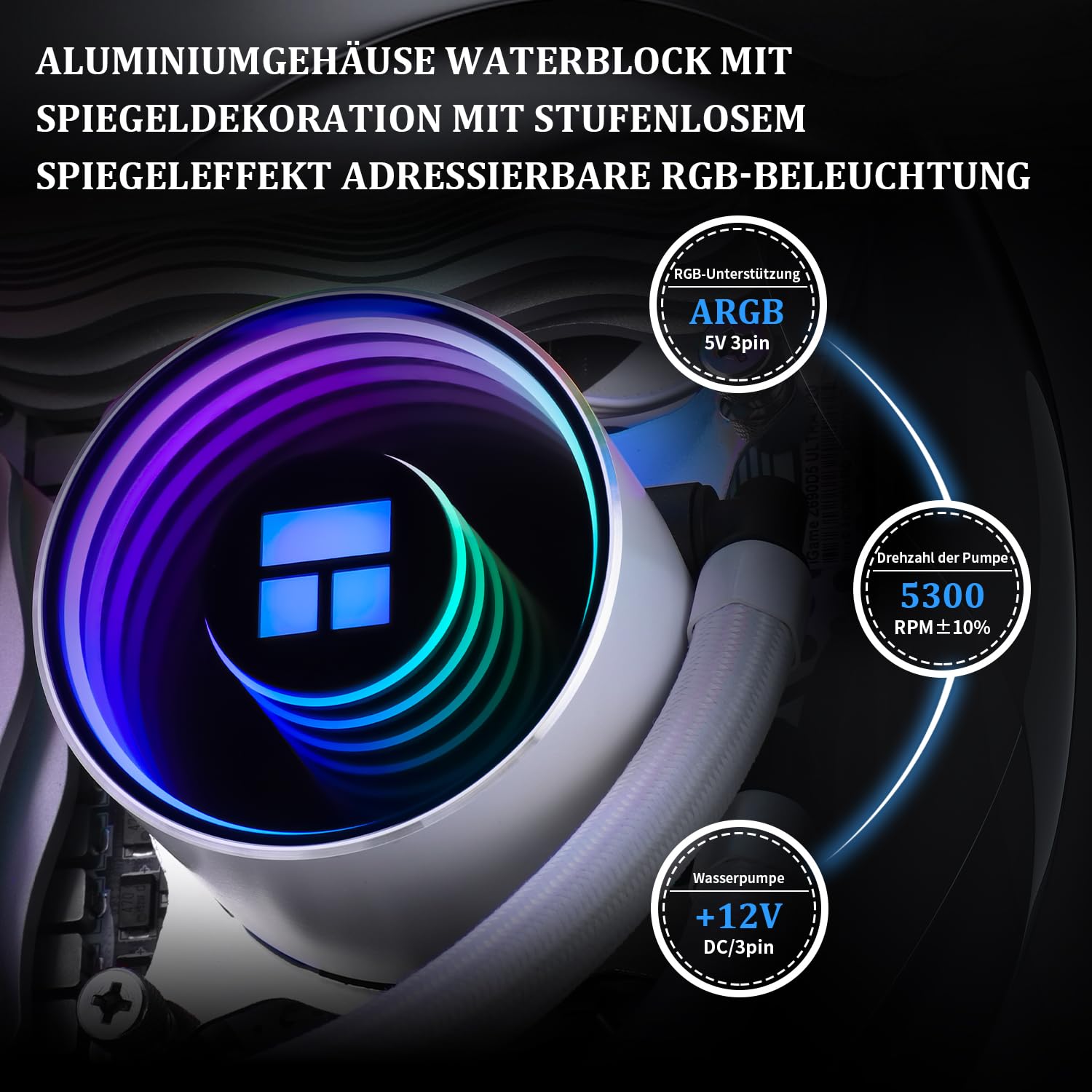 Thermalright Frozen Night 360 WHITE ARGB wodny system chłodzenia procesora 360 z 3 podwójnymi wentylatorami 120 mm PWM, S-FDB V2, pasuje do AMD/AM4, Intel LGA 1700/1150/1151/1200/2011/2066