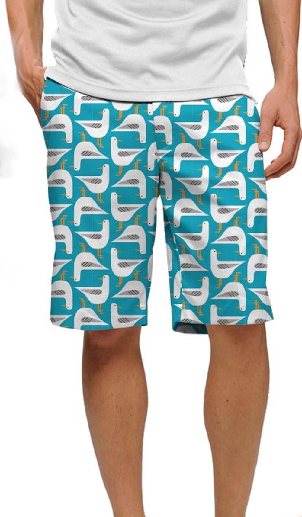 Loudmouth Golf Mens Bodega Bay Shorts Cerulean 36 10