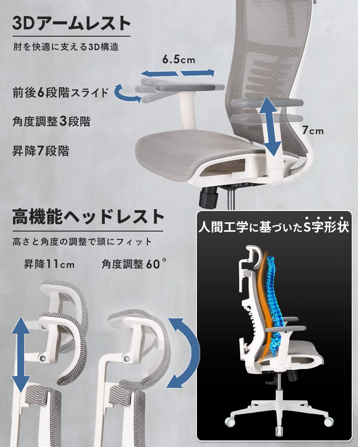 Amazon.co.jp: EastForce 腰・肩・首・腕 サポート 多機能チェア 
