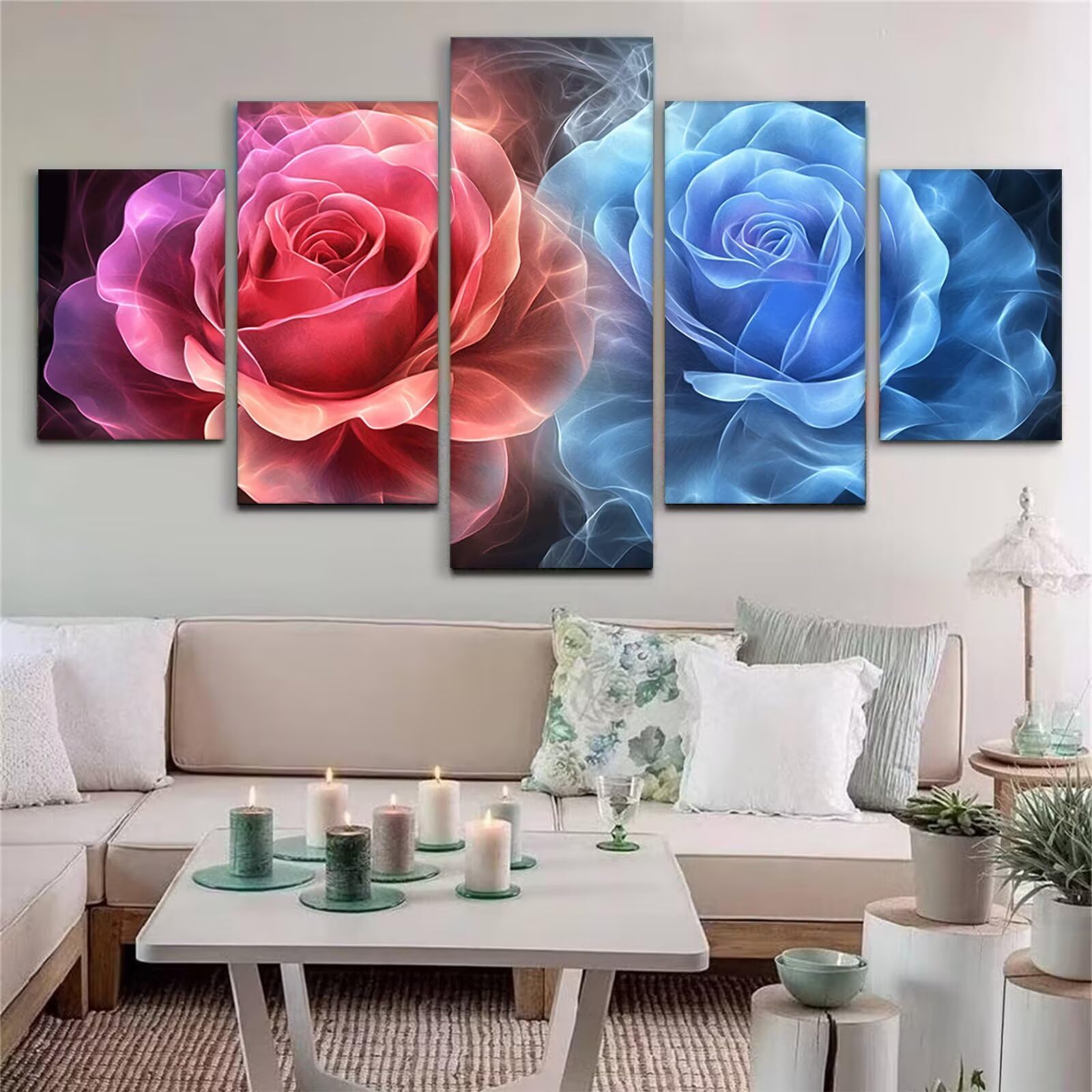 Dream Diamond Art 5D Diamond Painting Rose 5-pak DIY kryształowe zestawy artystyczne dla dorosłych pełne kwadratowe wiertła sztuka i rzemiosło dla dorosłych zestaw mozaikowy do dekoracji ścian domu