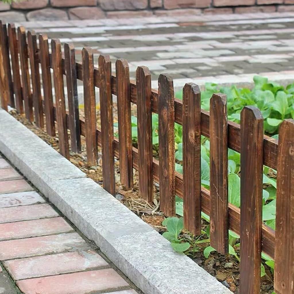 Recinzione Pannelli di bordatura in legno for aiuole, pannelli decorativi rustici for esterni, for prato, vialetto, cortile edera finta(Bruin,100 * 75 * 45cm)