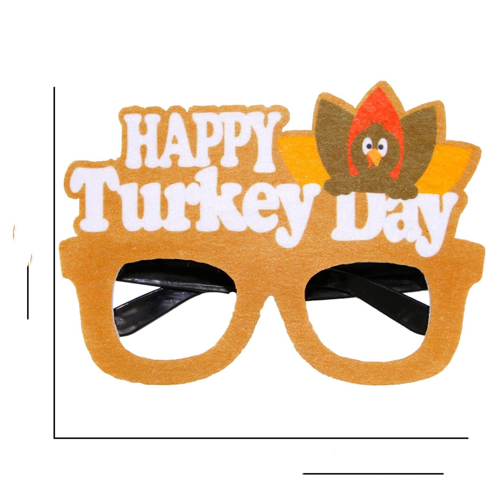 Ladlebroom Turkey Day Model Thanksgiving Glasses Harvest Day Party Party Dress Up Props Turkey Pumpkin Photo Glasses Frame