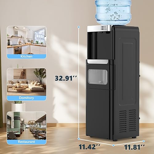 Miniatura 7 de Antarctic Star Dispensador de enfriador de agua 3 en 1 con máquina de hielo integrada, carga superior fría y caliente, dispensador de agua para