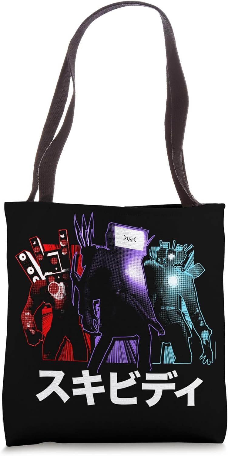 Skibidi Toilet Titan Glow Tote Bag