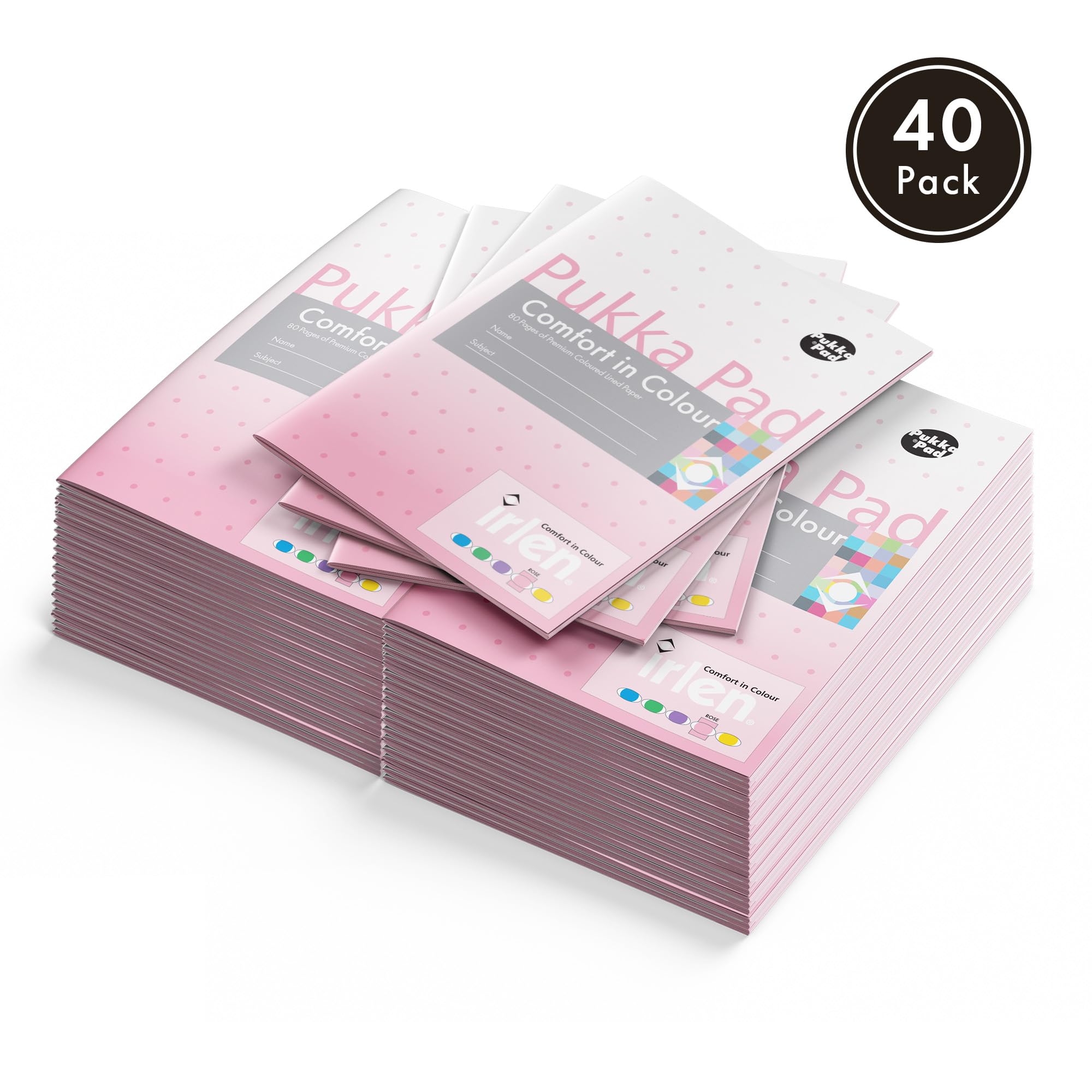 Pukka Pad Irlen A5 Exercise Book, Pack of 40 Staple Bound Notebooks with 80 Pages, 40 Sheets of 80GSM Paper - Image 2
