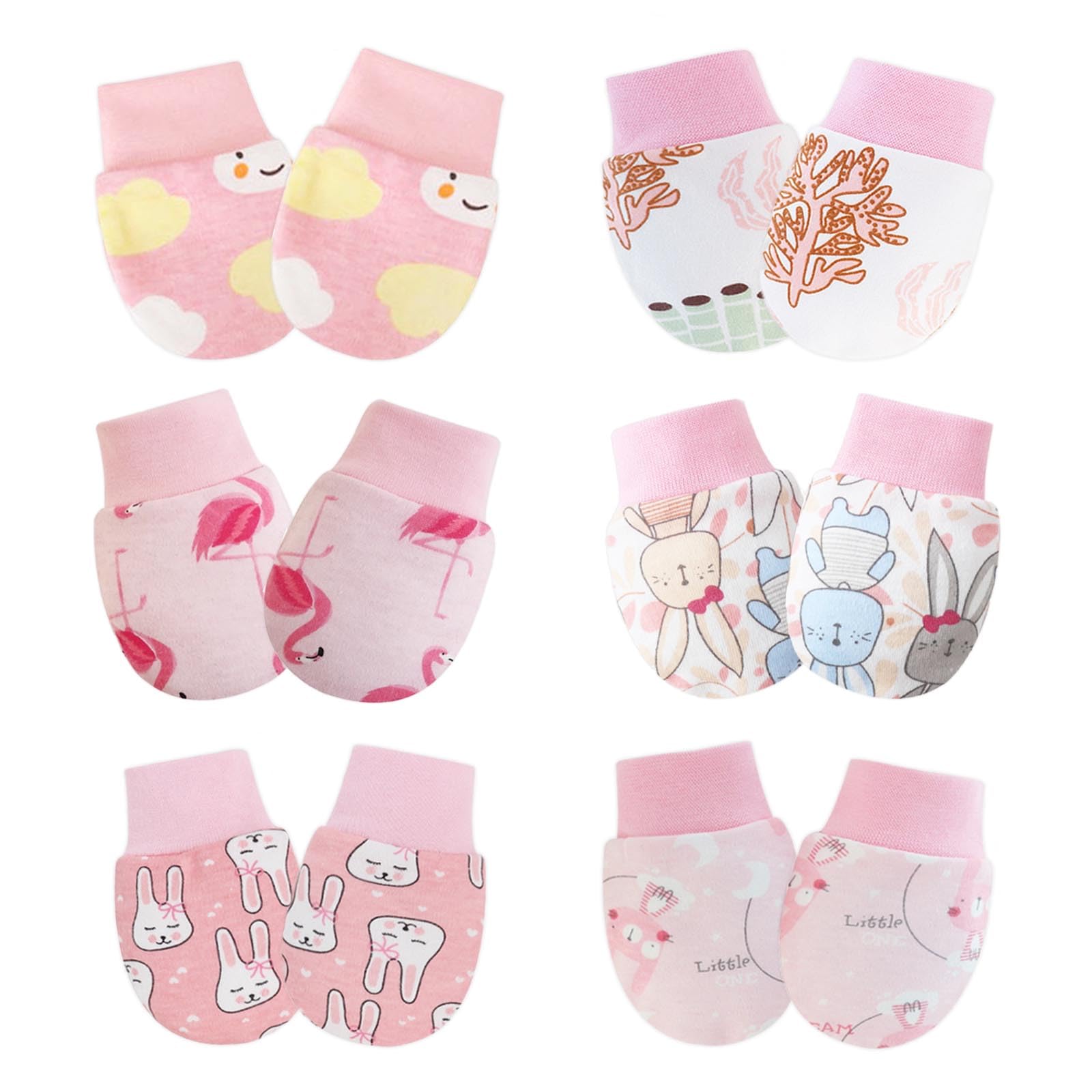 Baby Mittens No Scratch Mittens Infant Soft Gloves Mittens for 0-6 Months Boys Girls