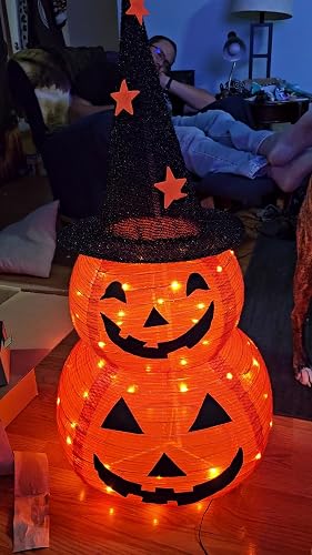 4 Linternas De Halloween Con Luz LED - Diseños De Calabaza, Cuervo, Bruja Y Mano Fantasma Para Decorar Fiestas