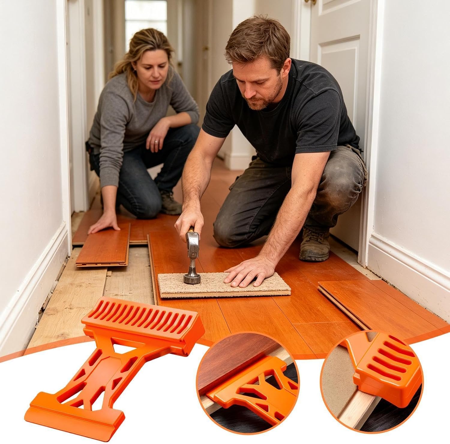 Laminate Flooring Tools - Heavy Duty Installation - Wood Floor Installation Tools - for Lvp Hardwood Spc Plank Home Improvement Renovation Construction Spacing