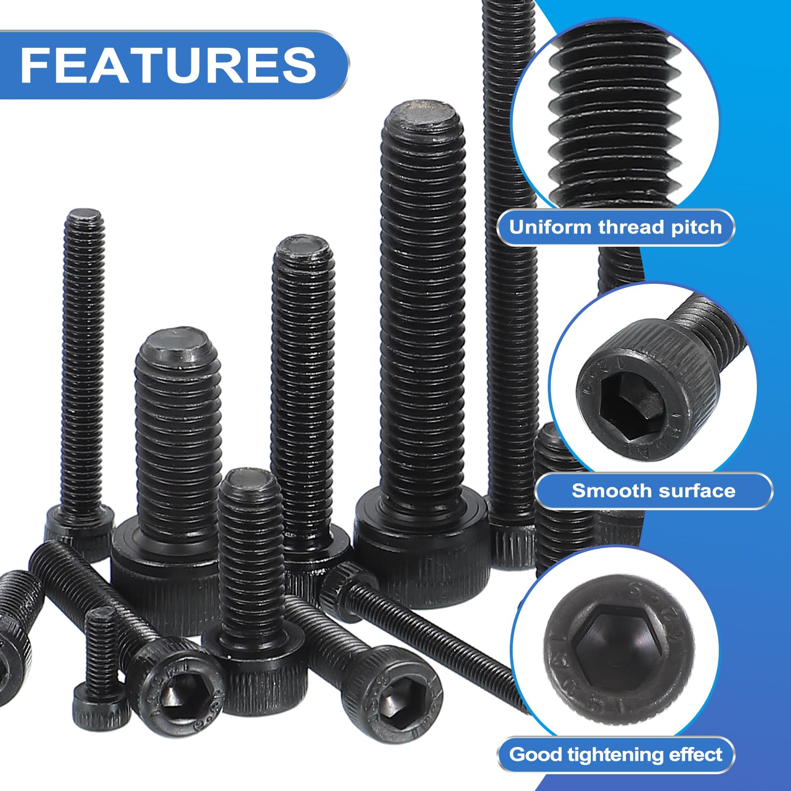 PATIKIL M6 x 40mm Hex Socket Head Screws Cap Bolt - Image 4