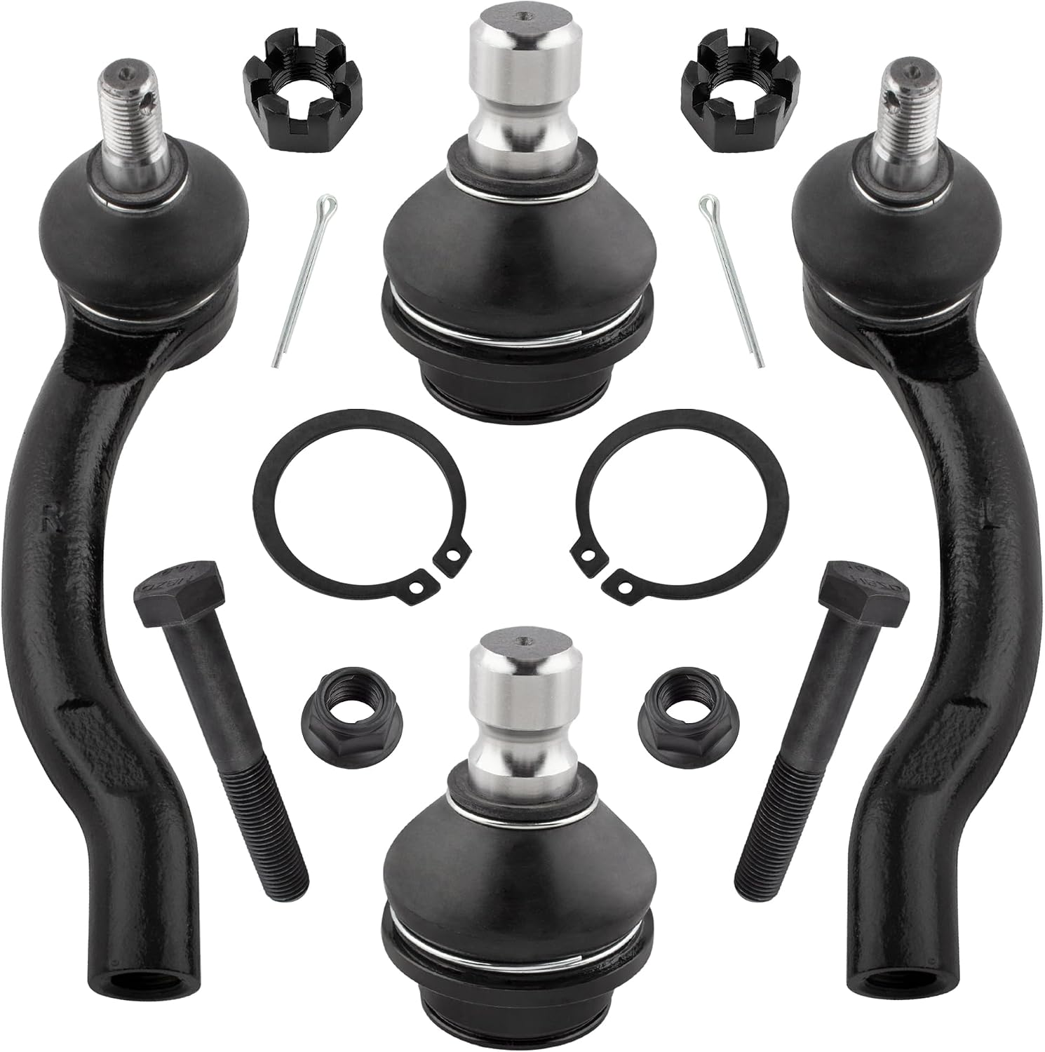 Front Lower Ball Joints Front Outer Tie Rod End Suspension for Nissan Frontier 2005-2019,for Nissan Pathfinder 2005-2012,for Nissan Xterra 2005-2015 K80647 ES800048 ES800108