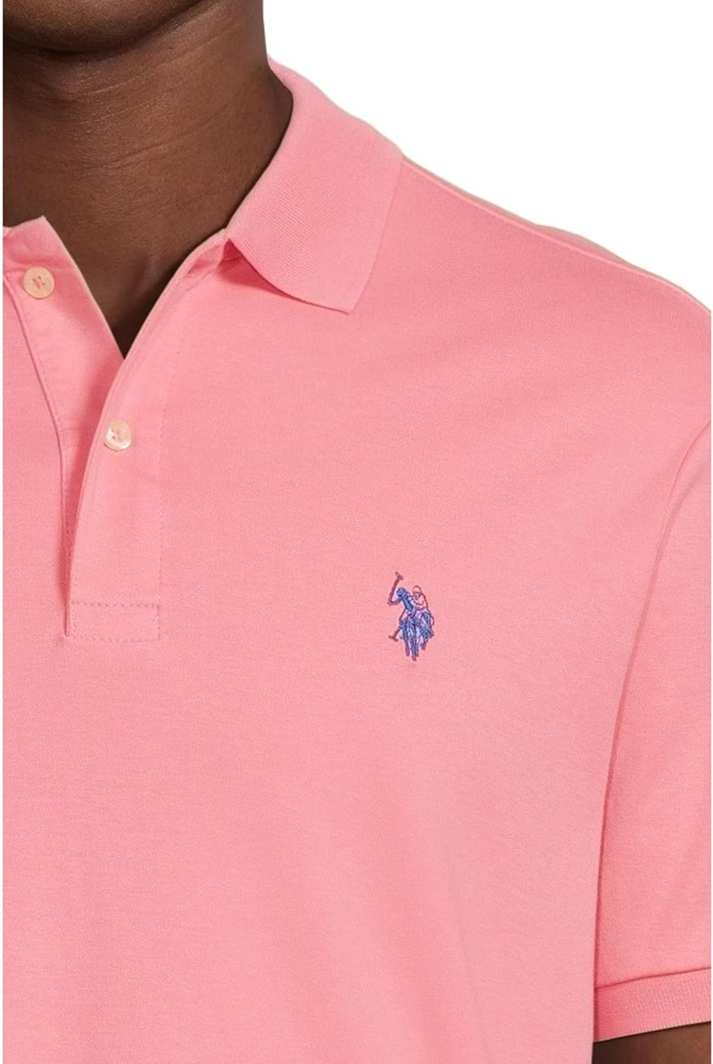 U.S. Polo Assn. Men's Solid Short Sleeve Interlock Polo Shirt, Golf Shirts for Men, Business Casual Polos - Image 4