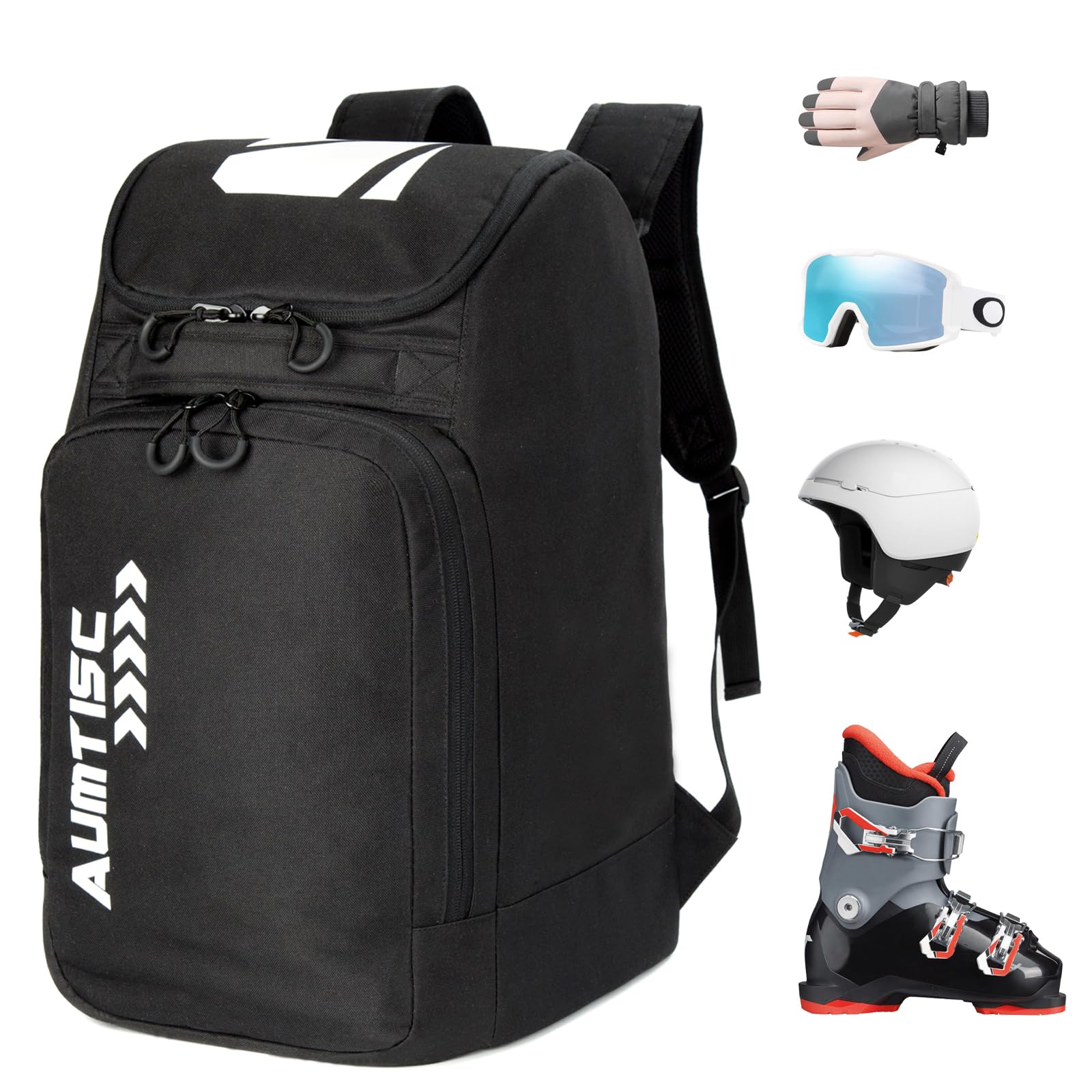 AUMTISC Bolsas de esquí Mochila para Botas de esquí Ligeras Equipaje Durable