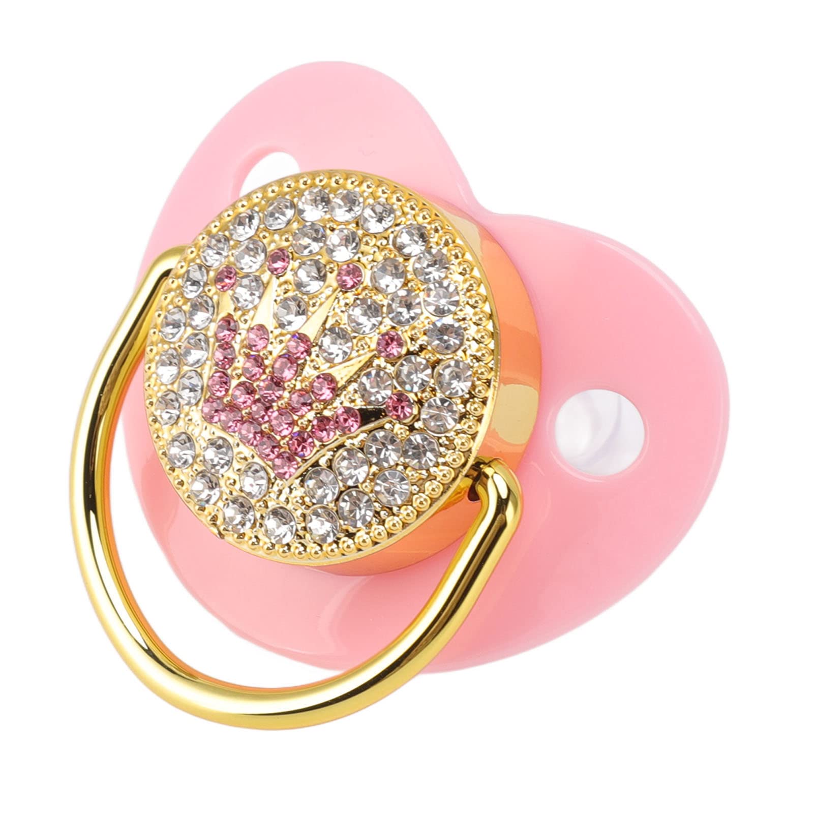 Baby Pacifier Symmetrical One Piece Design Nipple Shape Helps Promote Oral Development Ultra Light Soft Bling Silicone Newborn Pacifier for 6 to 18