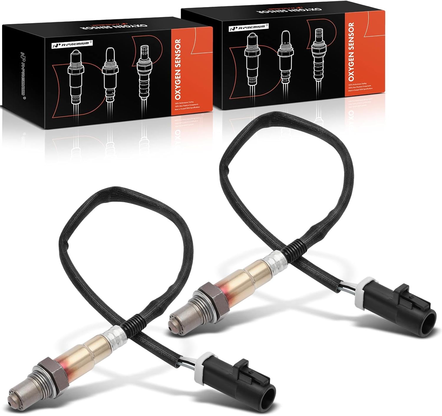 A-Premium O2 Oxygen Sensor Compatible with Ford F-150, Explorer Sport Trac 2004-2005, Expedition Ranger & Lincoln Navigator & Mazda B3000 & Mercury, 2-PC Set, Replace# XL3F9F472AA1, XL3F9F472BA