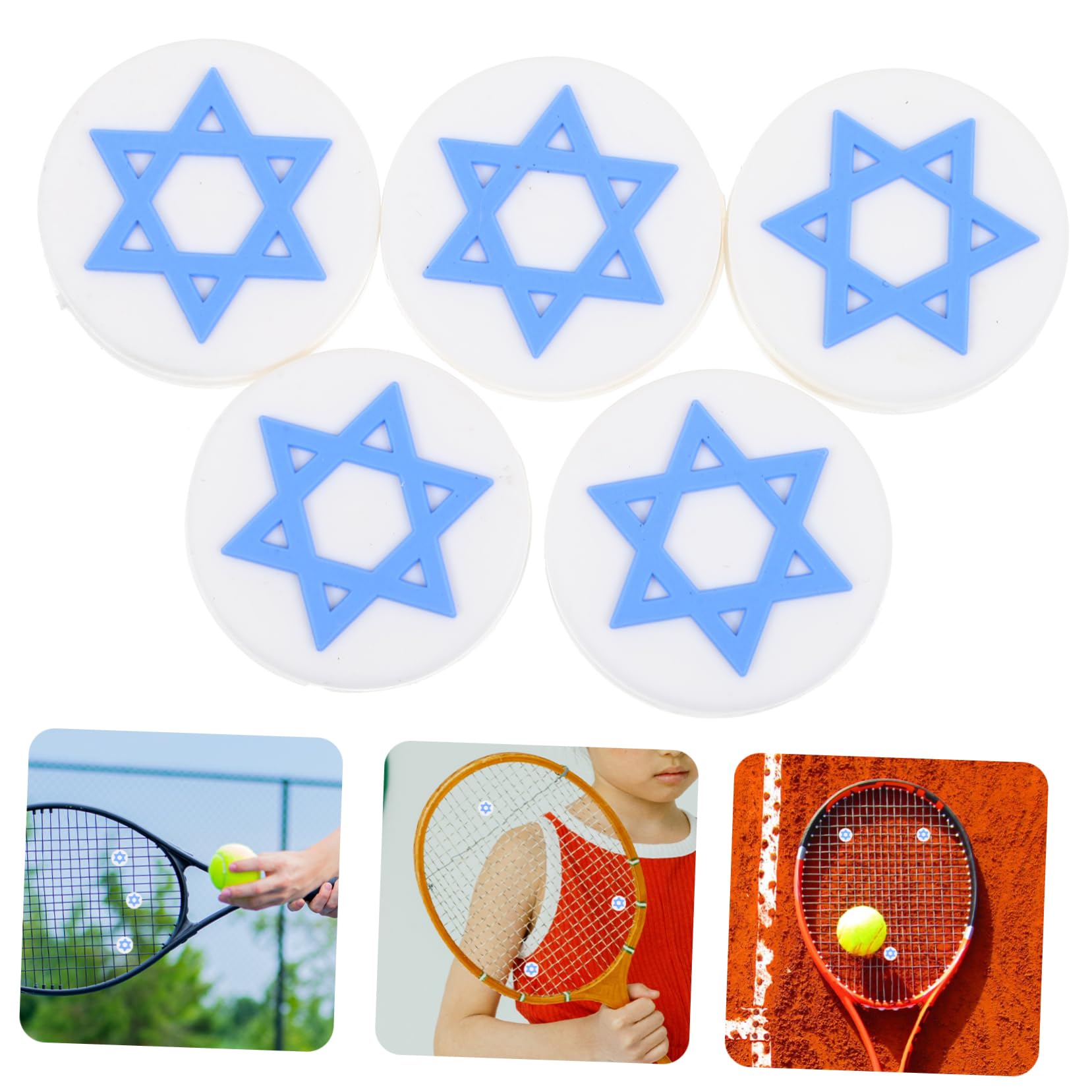 GALPADA Tennis Accessory 5pcs Tennis Racket Dampener for Racket Silicone Vibration Dampener