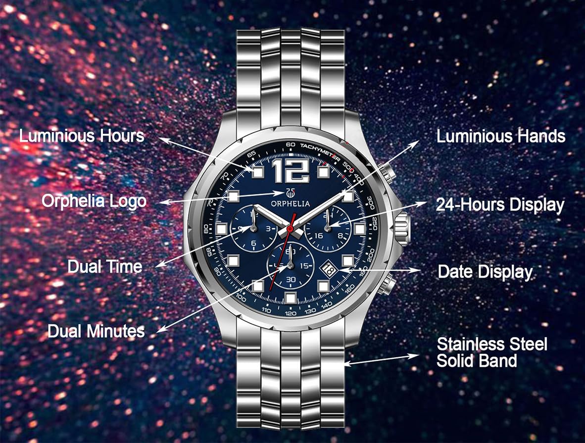 Orphelia La Grande Dual Time - Reloj de Pulsera para Hombre con Mecanismo