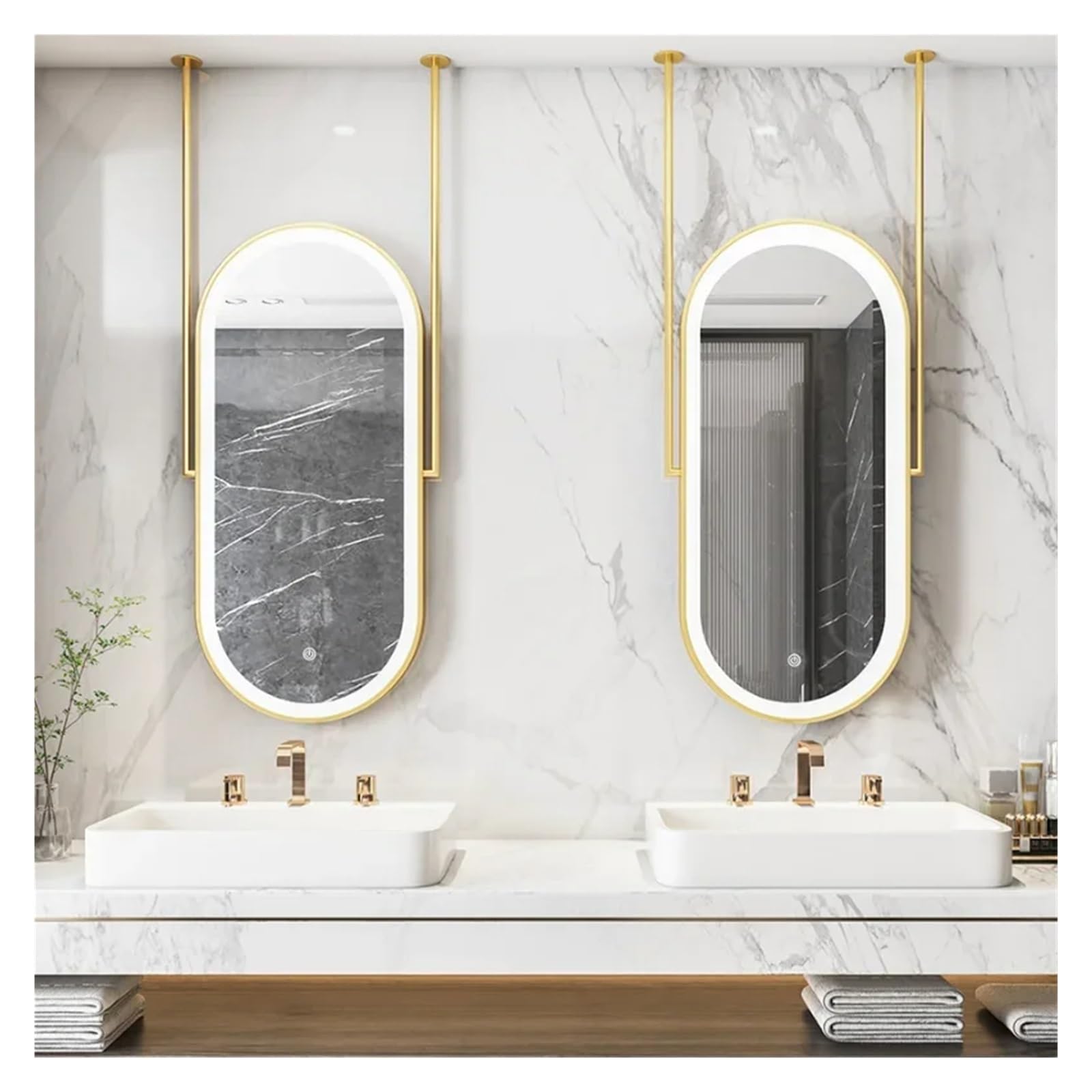 YONUESIL Espejos de baño for Afeitar de 20 x 32 Pulgadas, gabinete de baño, Espejos de baño cosméticos de Aumento montados en la Pared,Espejo de vanidad