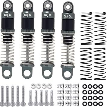 DJX 26mm Oil Shock SCX30 Shocks Suitable for 1/30 Axial SCX30 Jeep Wrangler Ford Bronco Crawler Car Upgrades Parts Titanium