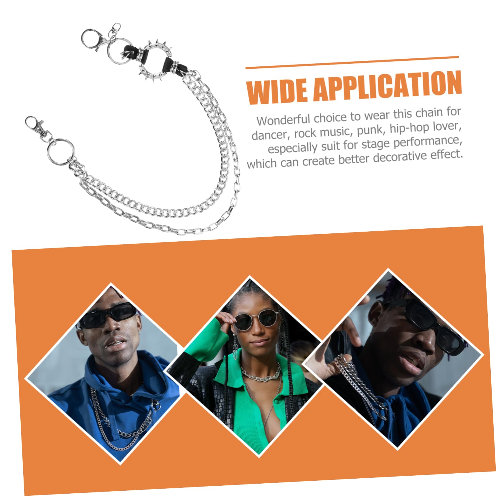 ULDIGI Punk Vintage Pocket Chain for Jeans and Trousers Stylish Wallet Chain for Men and Women for Fashion Accessories