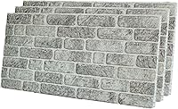 Vista 44 de IZODEKOR Paneles de pared con efecto ladrillo 3D, revestimiento, aspecto de piedra, paneles de espuma de poliestireno para sala de estar, cocina