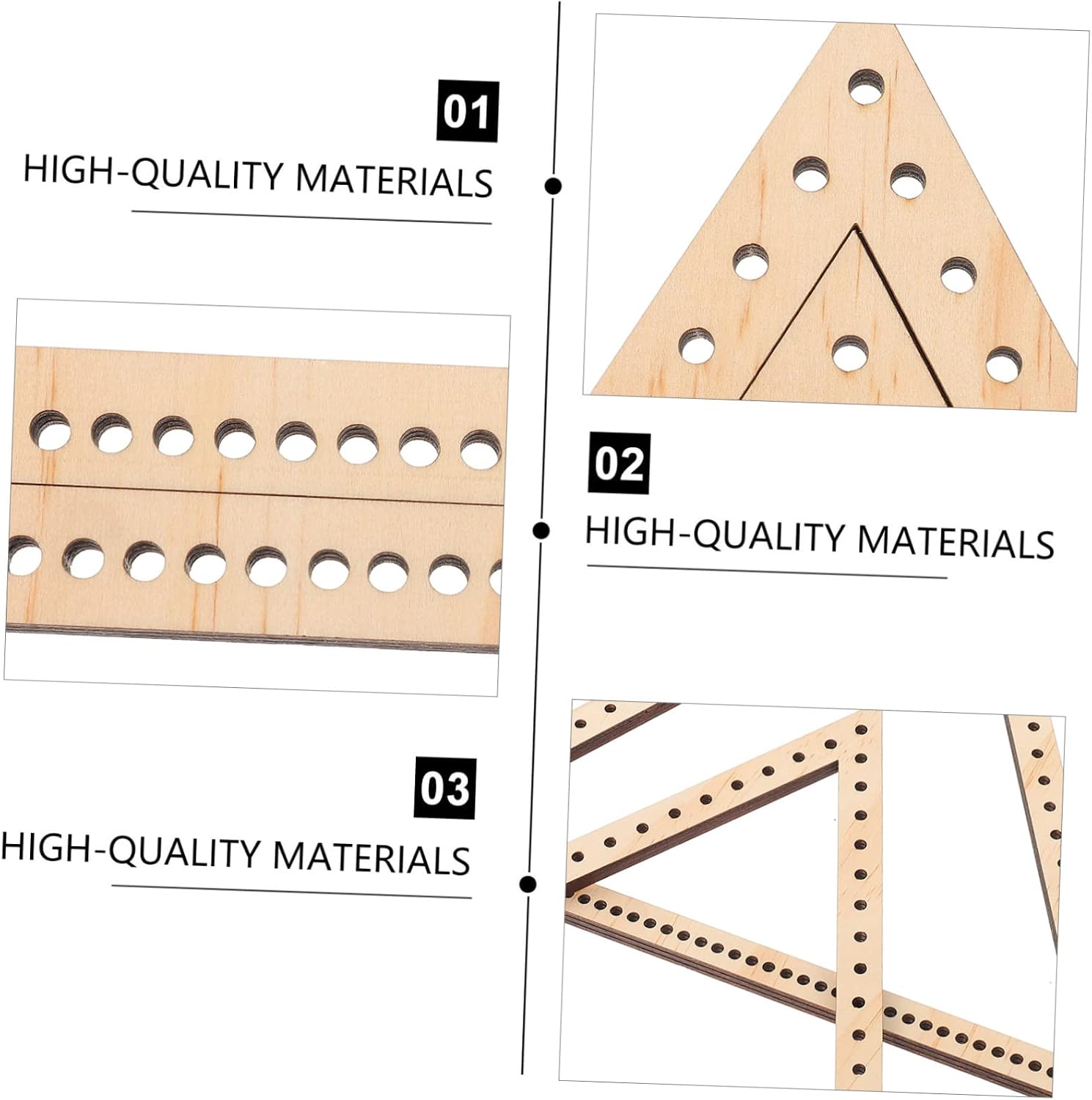 TEHAUX 2pcs Triangle Weaving Frames for Wall Tapestry Knitting Tools for Handmade Crafts and Family Activities