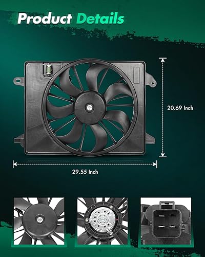 Vista 22 de SCITOO Ventilador de radiador 622840 compatible con Chevrolet Sonic 2012-2017