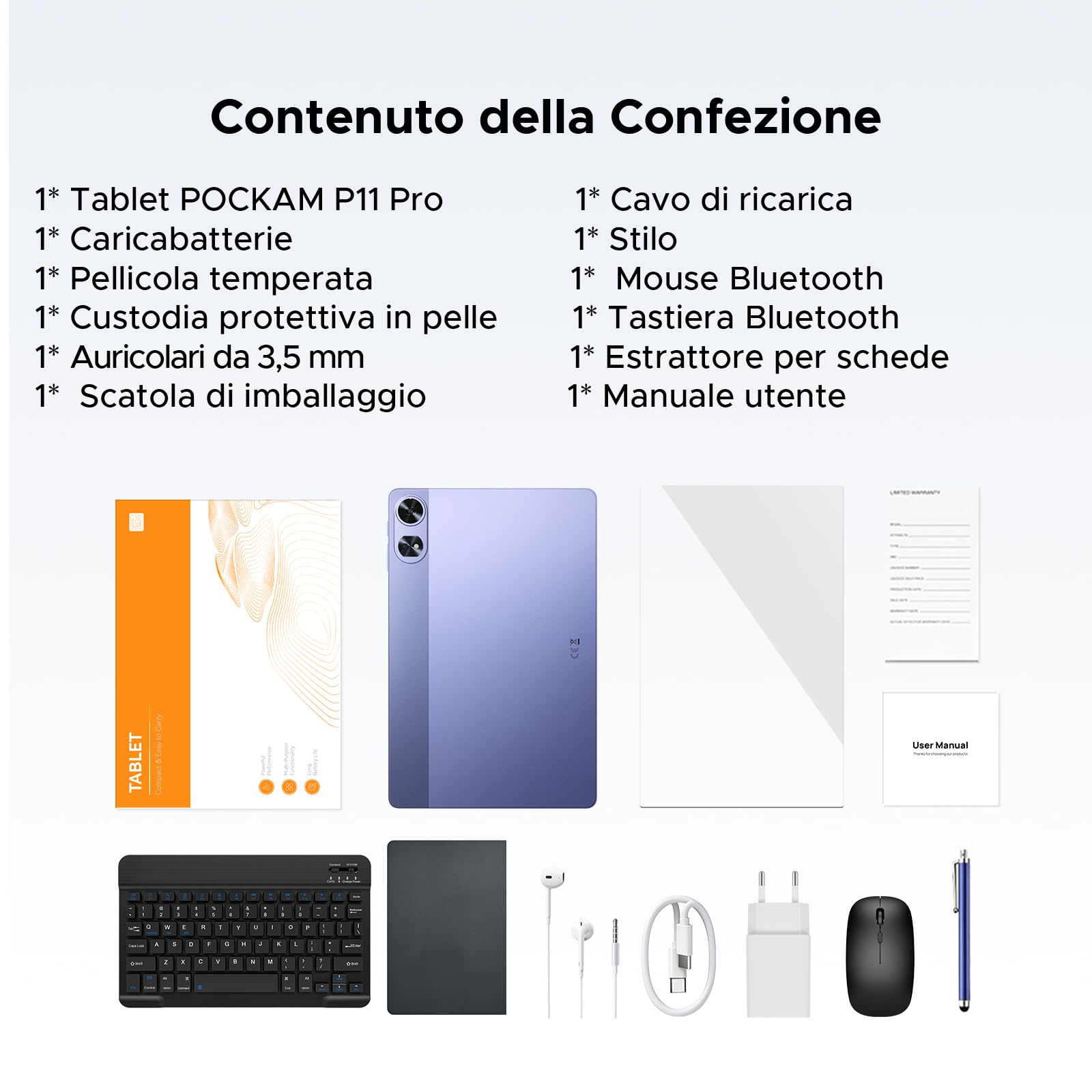 P11 Pro 2.4K FHD Tablet con Penna, Android 16 Tablet 11 Pollici,Viola | 48 GB RAM + 128 GB ROM,T7250 Octa-Core, Gemini AI,13 MP + 5 MP, 8800mAh, Wi-Fi 5G, Cuffie, 1080P, Tablet con Tastiera e Mouse