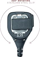 Vista 4 de BTECH QHM22 - Micrófono de altavoz IP54 resistente a la intemperie, micrófono de hombro de grado comercial premium para BAOFENG (UV-5R BF-F8HP)