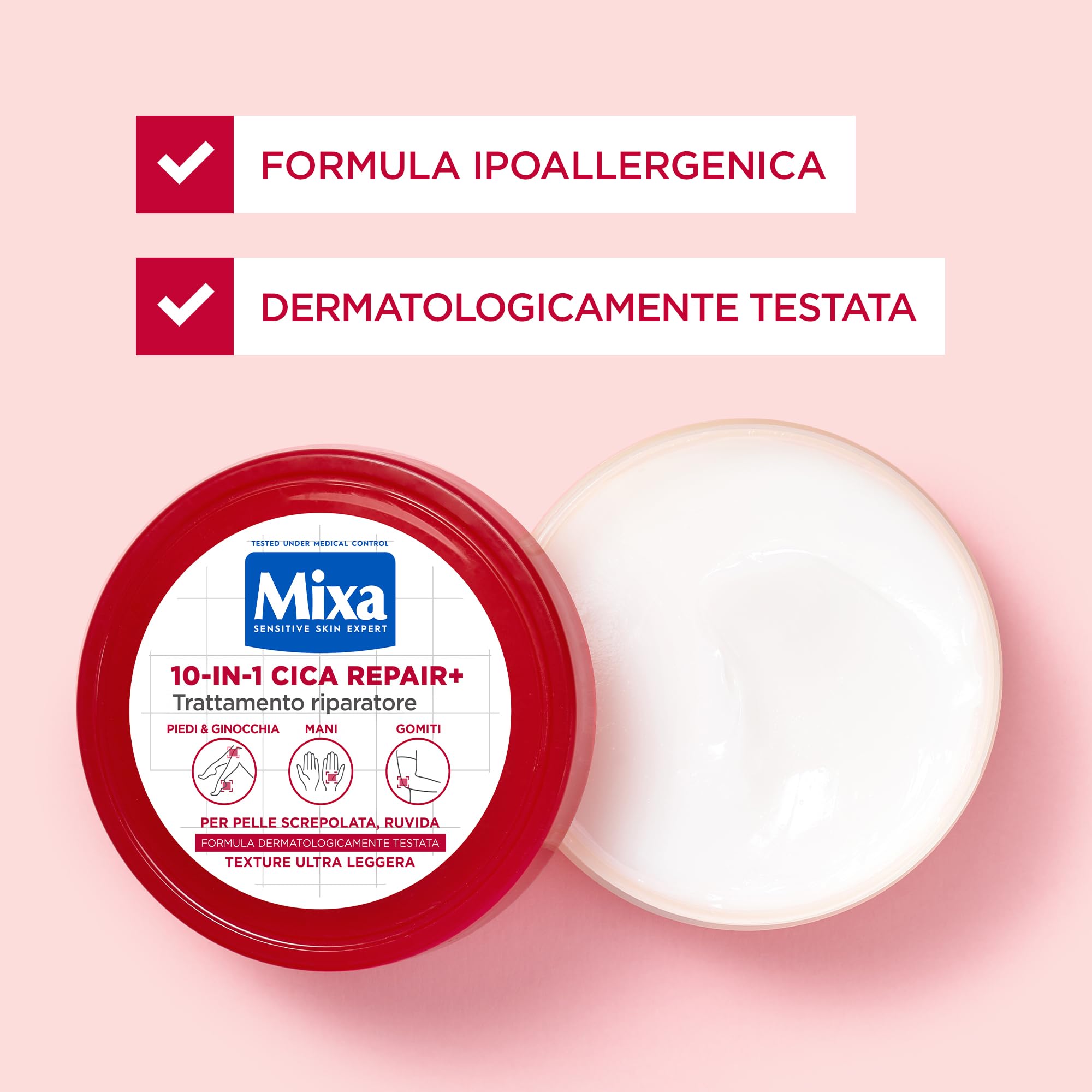 Mixa Trattamento Riparatore 10-in-1 Cica Repair+ 150 ml Idratazione Intensa Glicerina Urea Allantoina
