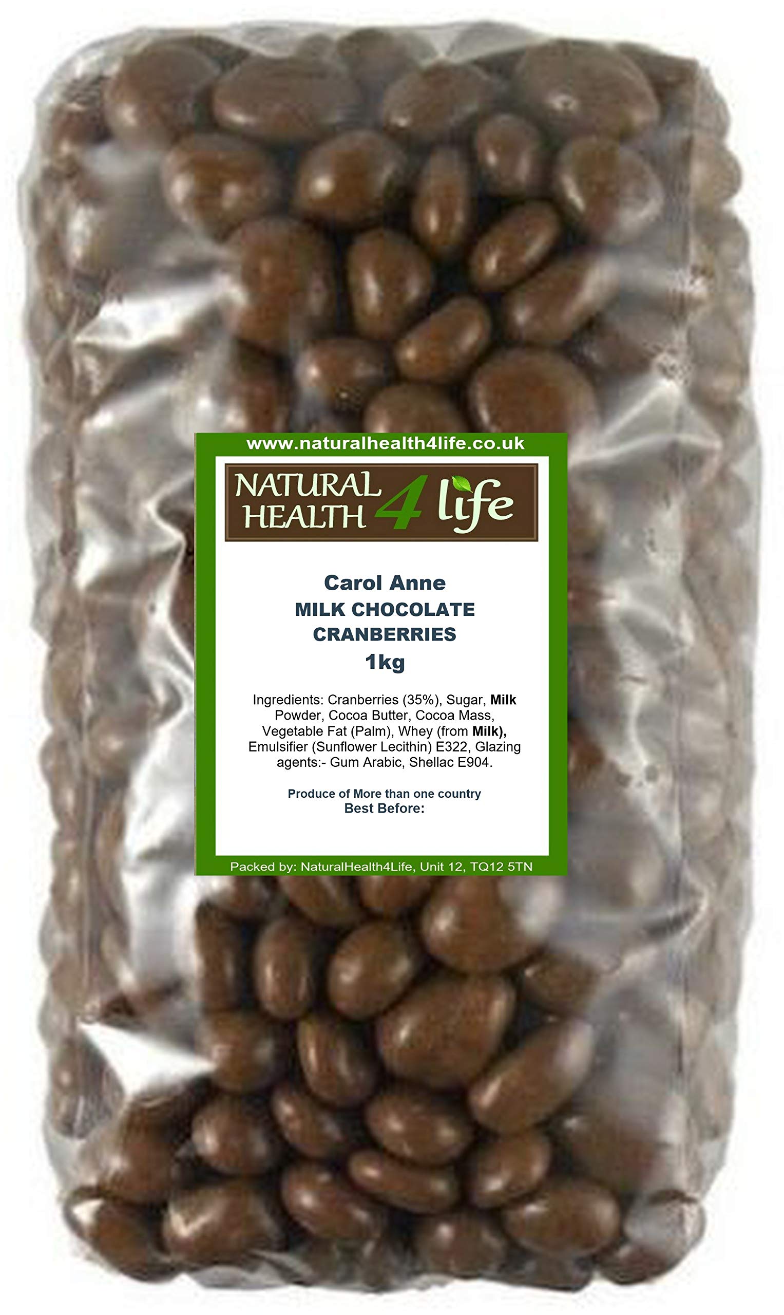 Carol Anne - Milk Chocolate Covered Cranberries *Various Weights Available* - 1kg with Free P&P