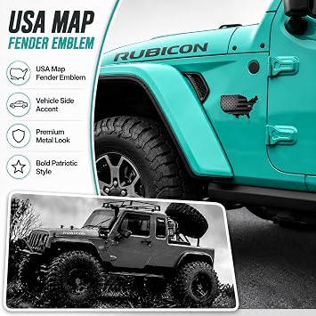 MULL USA Black Flag Map Auto Fender Emblem for Cars Trucks Laptop Wall (Black, 7x4)