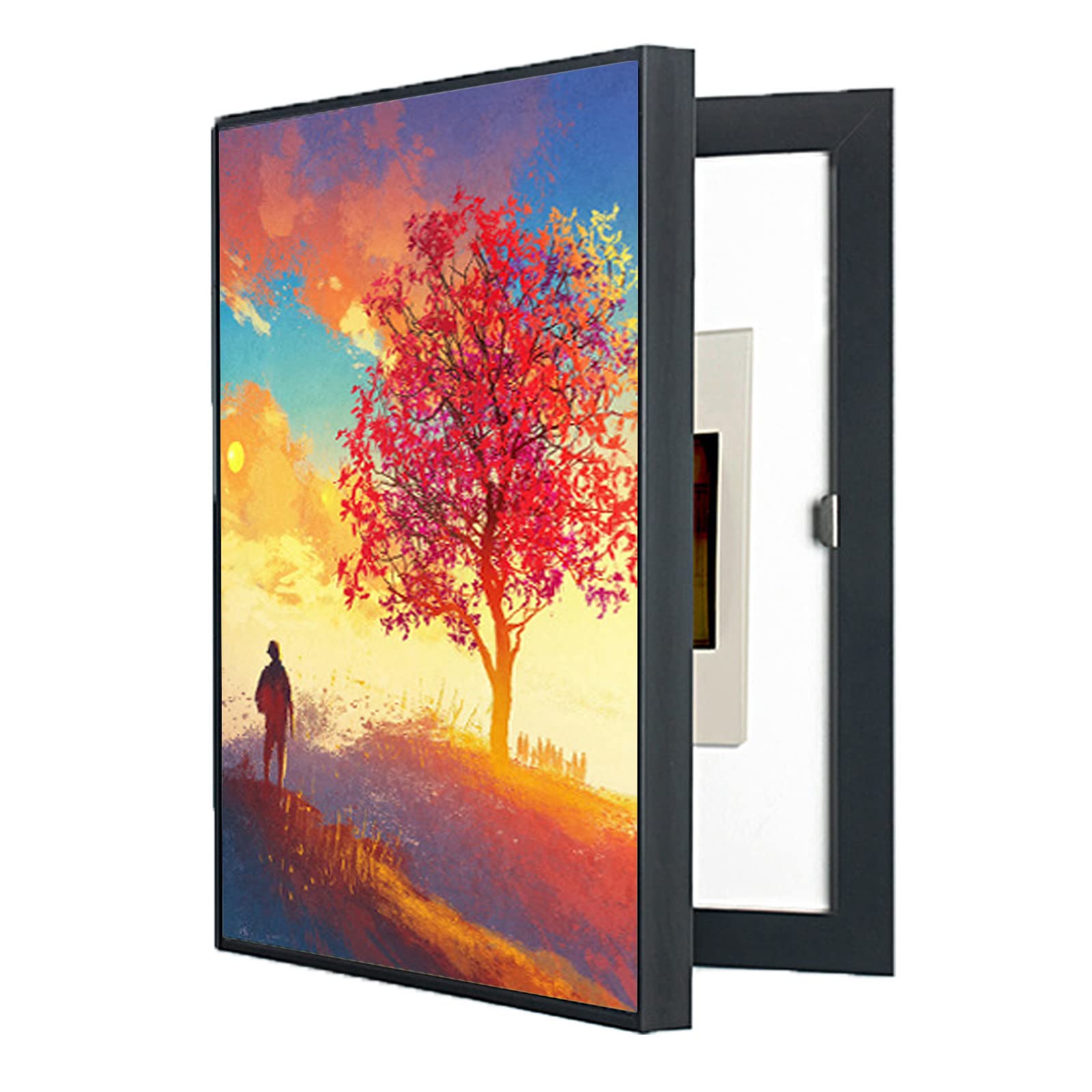 ZMQU Electric Meter Distribution Box Decorative Painting Cover Multiple Sizes Flip(F,40 * 50cm)
