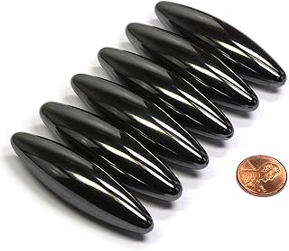 CMS Magnetics - 6-Pack Magnetic Rattlesnake Eggs | 2.4” Long Hematite Zingers | Stress Relief Magnetic Fidget