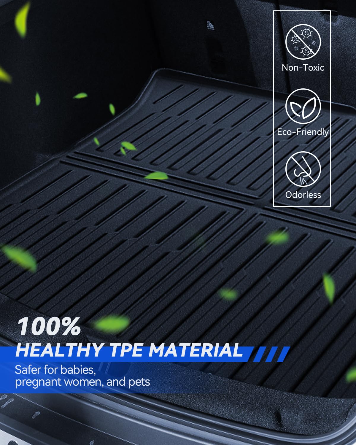 Tapis de Coffre pour Tesla Model Y 2025-2026 Juniper Tapis de Protection arrière en élastomère thermoplastique Toutes Saisons Antidérapant et imperméable Accessoires Tesla Model Y 2025-2026
