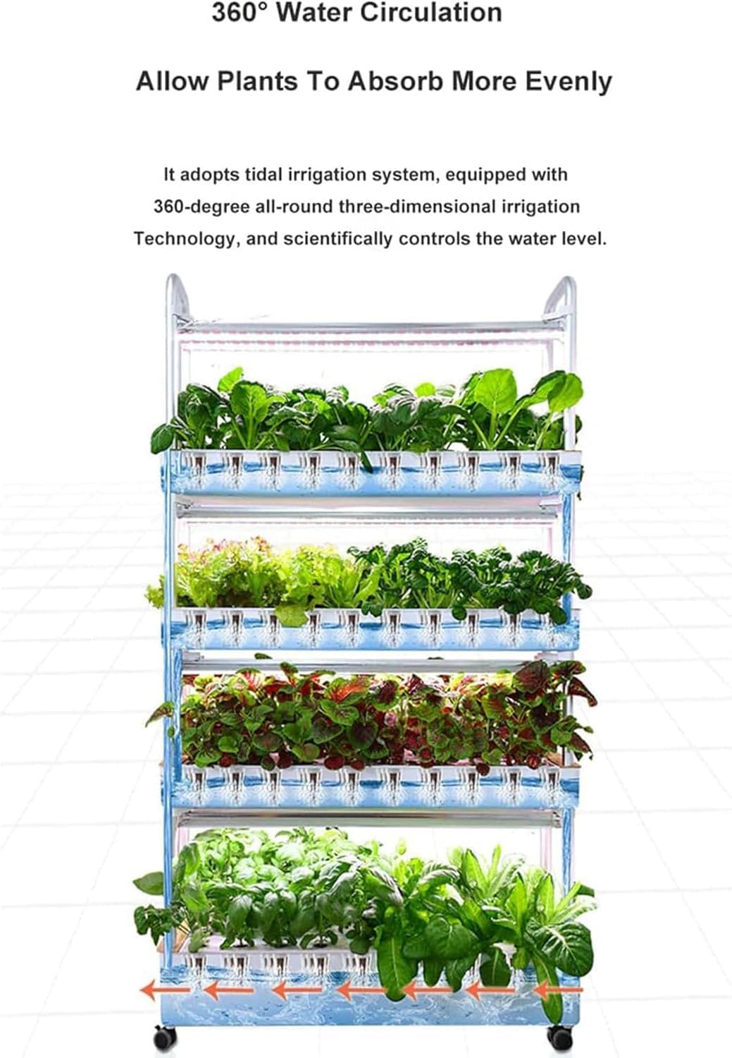 Arrosage Automatique Système de Tour hydroponique - Kit de Jardin Vertical d'intérieur for légumes à Feuilles et à tiges 1 pièce(120 Holes)