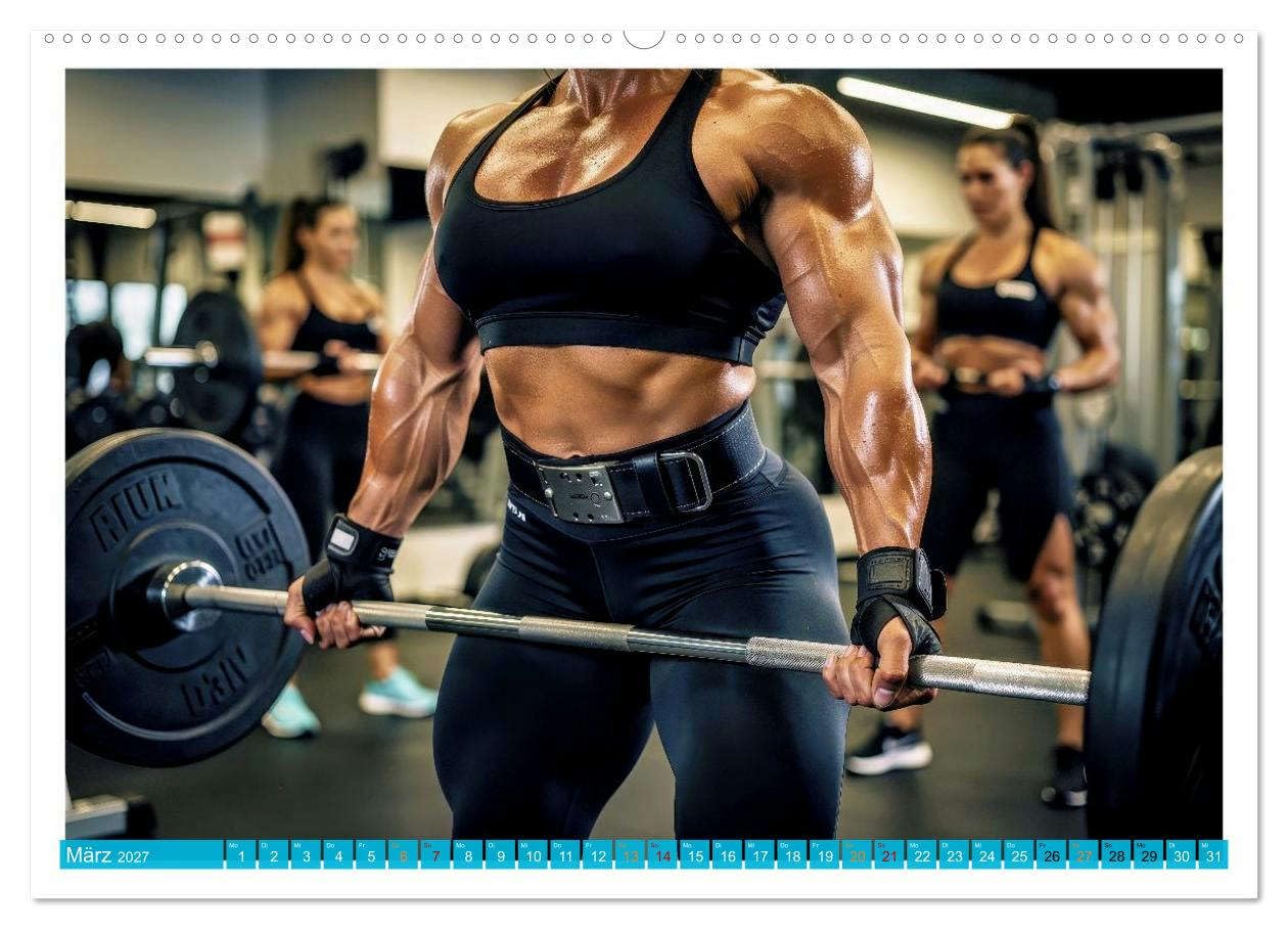 Sexy Girls - Body Building (hochwertiger Premium Wandkalender 2027 DIN A2 quer), Kunstdruck in Hochglanz: Weibliche Muskelkraft trifft auf Eleganz und ... und purer Motivation. (CALVENDO Erotik)